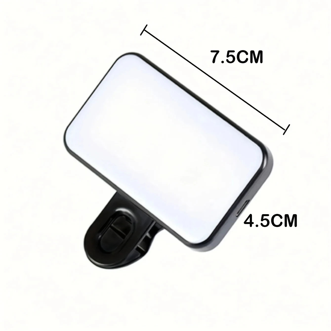 Portable Mini Selfie Fill Light Rechargeable 3 Modes Adjustable Brightness Clip on for Mobile Phone Computer Fill Light