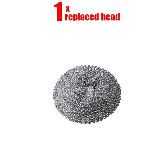 1~5Pcs Automatic Liquid Adding Pot Washing Brush Stainless Steel Press Brush Kitchen Tool Household Cleaning Brush