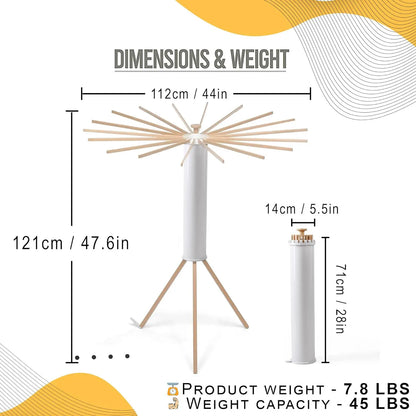 Foldable Octopus-Style Clothes Drying Rack Foldable Clothes Drying Bamboo Rack Portable Rotating Clothes Drying Rod 16 Rods