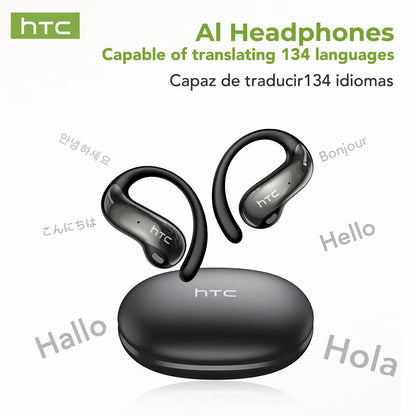 NE19 Bluetooth Earphones - AI Sports Wireless Headphones with Mic, Powerful Bass, Waterproof, Long Battery Life & AI Translator