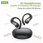 NE19 Bluetooth Earphones - AI Sports Wireless Headphones with Mic, Powerful Bass, Waterproof, Long Battery Life & AI Translator