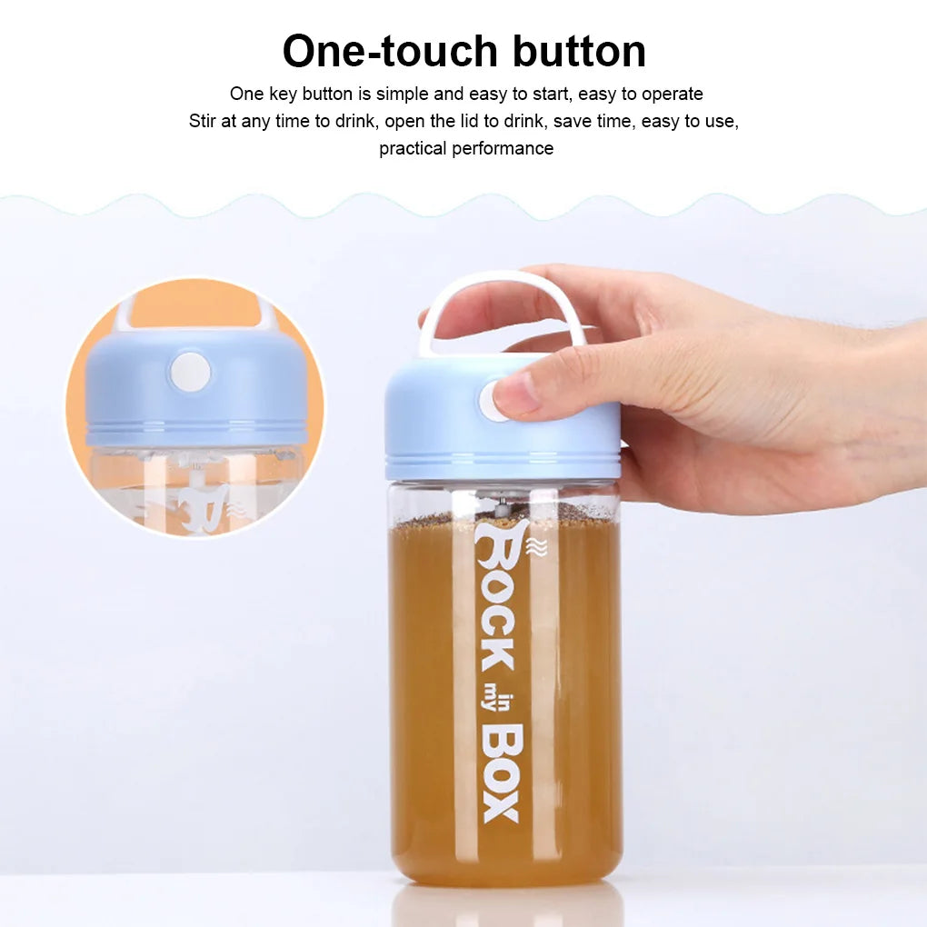 Electric Shake Bottle Leak-Proof 380ML Blending Milk Cup Portable Quiet Automatic Shaker Plastic Drink Mixer