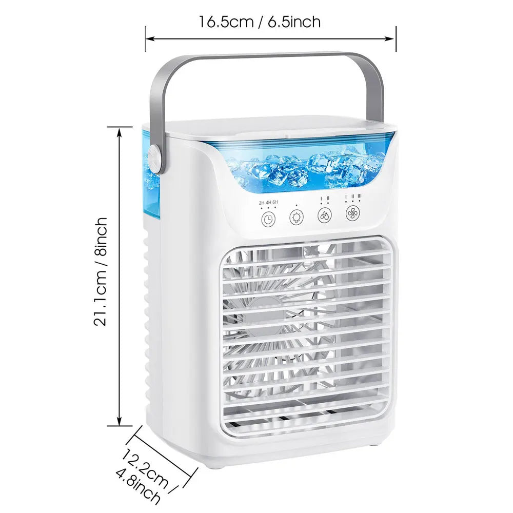 Air Conditioners Desktop Air Conditioners Fan Portable Small Mini Spray Water AC with Timer Small Room Air Conditioners for Room