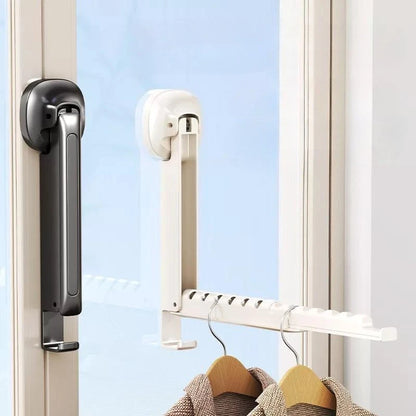 Clothes Racks Folding Wall-Mounted Clothes Drying Rack with Suction Cup Foldable Retractable Portable Clothes Drying Folding