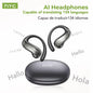 NE19 Bluetooth Earphones - AI Sports Wireless Headphones with Mic, Powerful Bass, Waterproof, Long Battery Life & AI Translator