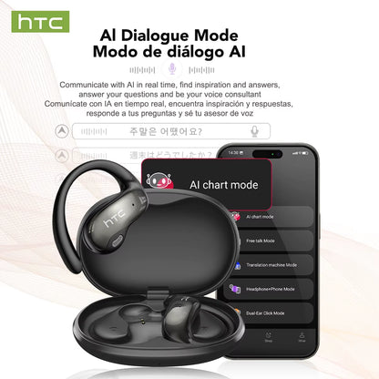 NE19 Bluetooth Earphones - AI Sports Wireless Headphones with Mic, Powerful Bass, Waterproof, Long Battery Life & AI Translator